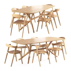 Oak bok chair oak table